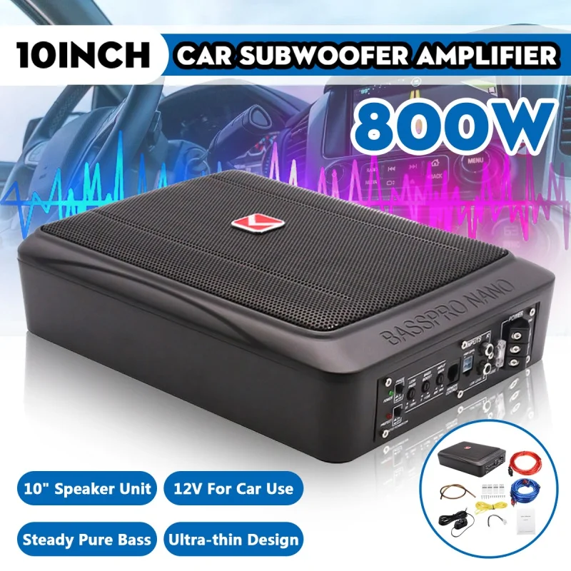 

800W/600W Car Stereo Amplifier Hifi Digital Audio Active Subwoofer Home Power Amplifier Car Auto Non-destructive Speakers