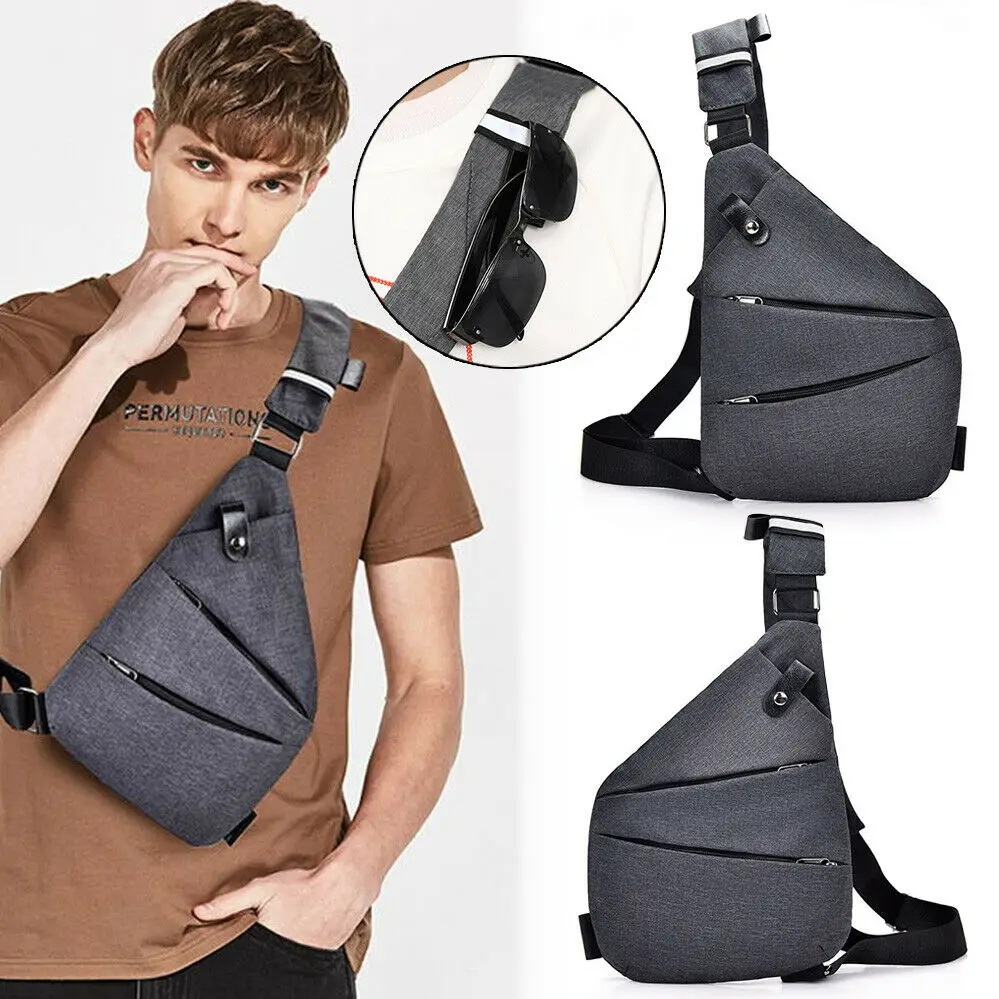 

Security Theft Anti Holster Bag Burglarproof Storage Bag Chest Digital Brand Bags Travel Shoulder Business Men Fino Strap