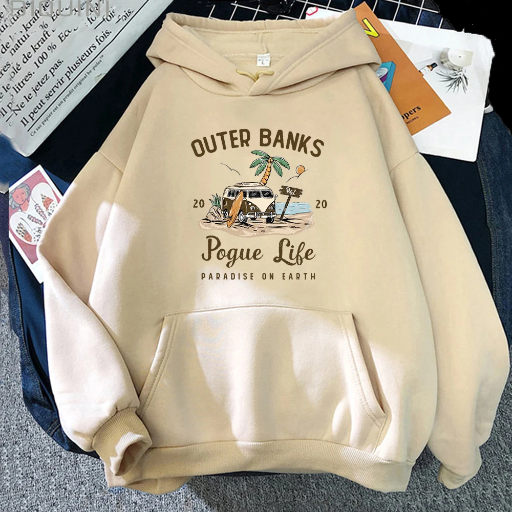 

Outer Banks Graphic Simple Print Hoody Autumn/Winter Hoodie New Women Fashion Aesthetic Sweatshirts Female Kpop Style Streetwear