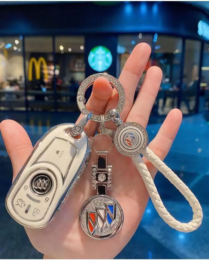 

TPU Car Key Case Cover for Buick Angkorla GX Regal LaCrosse GL6 Angkor Flag Car Accessories Holder Shell Keychain Styling