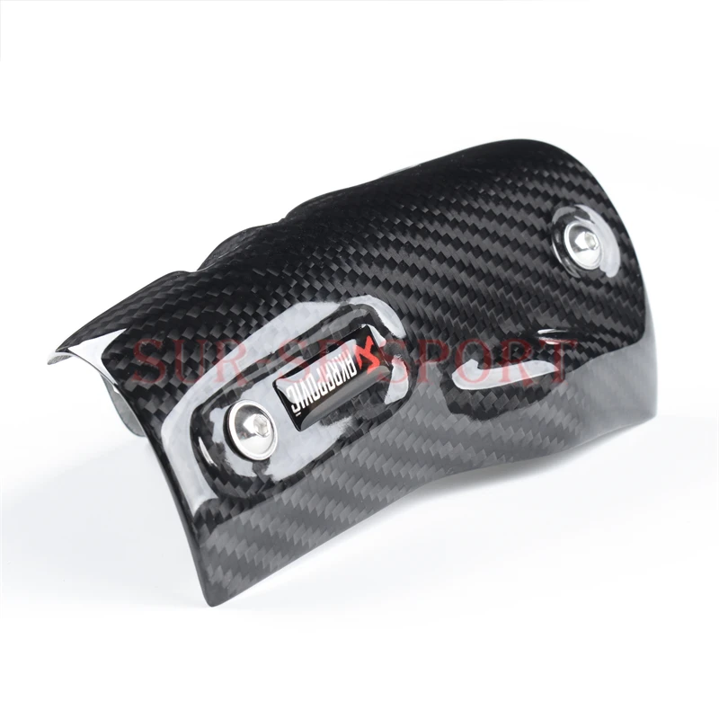 Фото Для BMW S1000RR 2020 + AKrapovic теплозащитный экран крышка выхлопной трубы мотоциклетная защита полностью углеродное волокно 100% №3