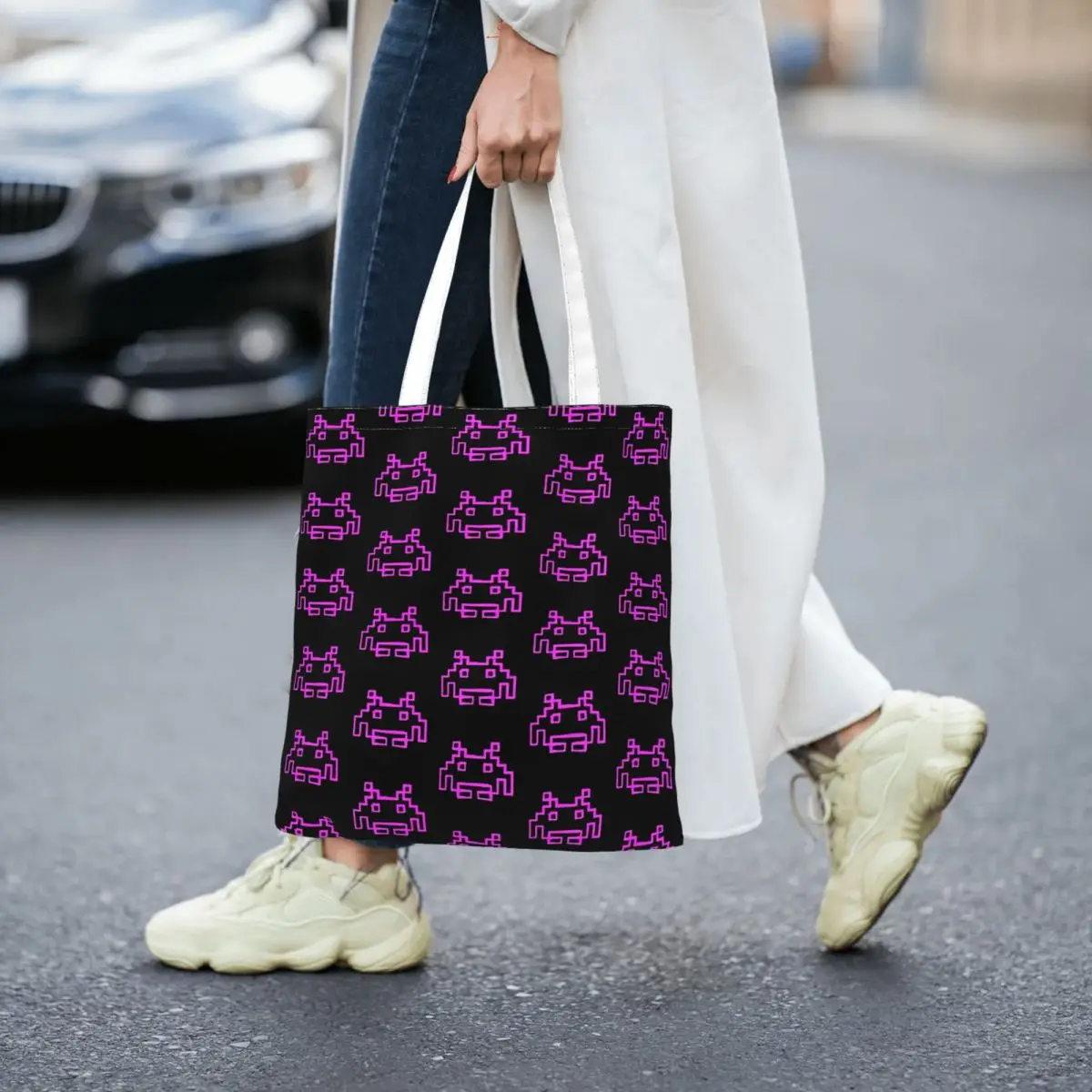 Invader Totes Canvas Handbag Women Canvas Shopping Bag