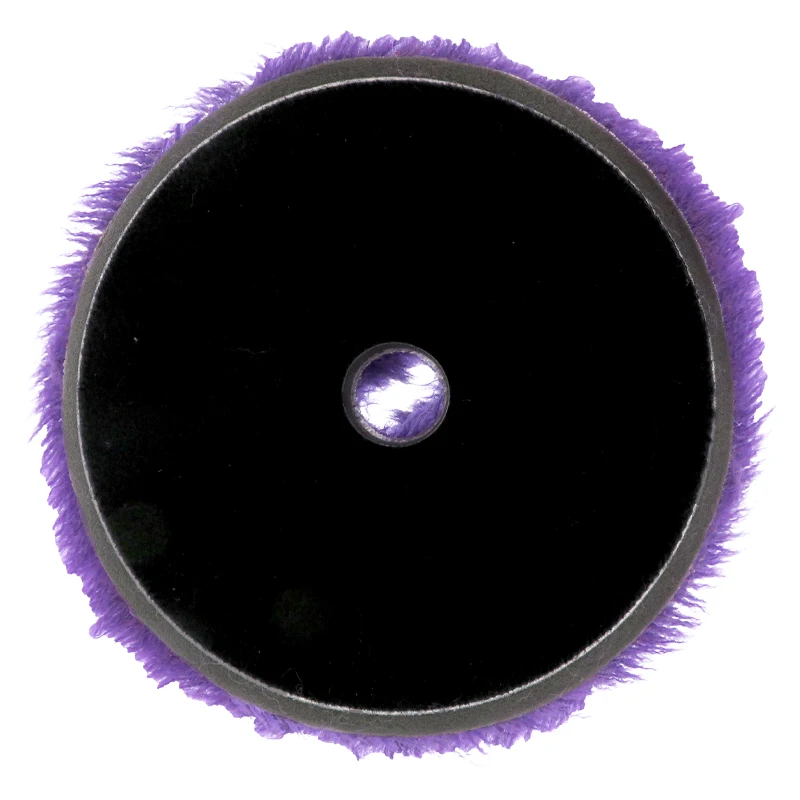 

6-дюймовые 150-миллиметровые фиолетовые шерстяные полировальные накладки 1шт -полировальный круг с крючком и петлей для полировки автомобилей