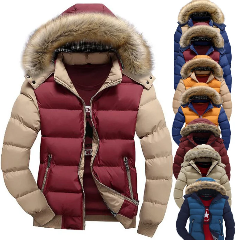 

Soft Hooded Jacket, Suitable for Lovers, Warm and Casual Winter Clothes, Fur Collar