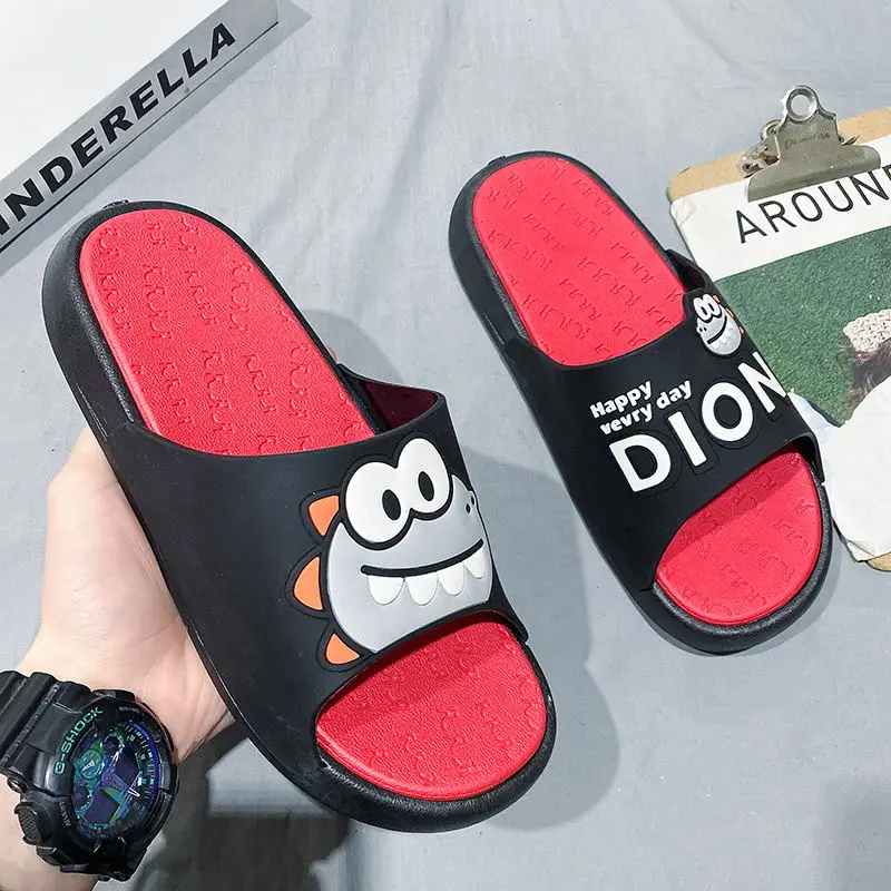 Summer Non-slip Flip Flops Thick Platform Bathroom Home Slippers Women Fashion  Couple  Beach Casual Home Slipper Outdoor