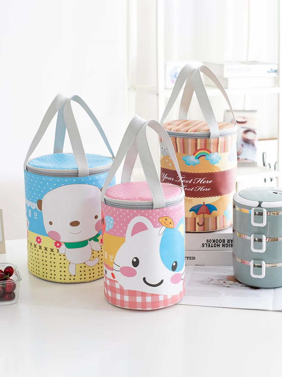 Japanese Lunch Box Tote Bag Aluminum Foil Elementary School Student Bento Thermal Bag Office Worker Waterproof Insulation Bucket