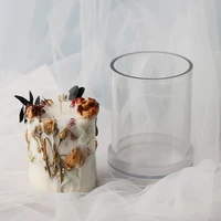 dried flowers candles resin mold set cylinder christmas silicone festival mold diy candle supplies craft making home decoration