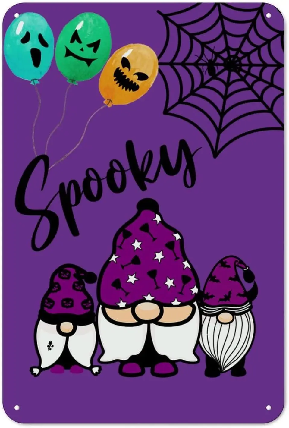 Хэллоуин Pumpkn Spooky Gnome Tn Sgn Ghost Hunt Metl 128n Нержавеющий Wndproof ntque Plque для дома Br Resturnt Cfe