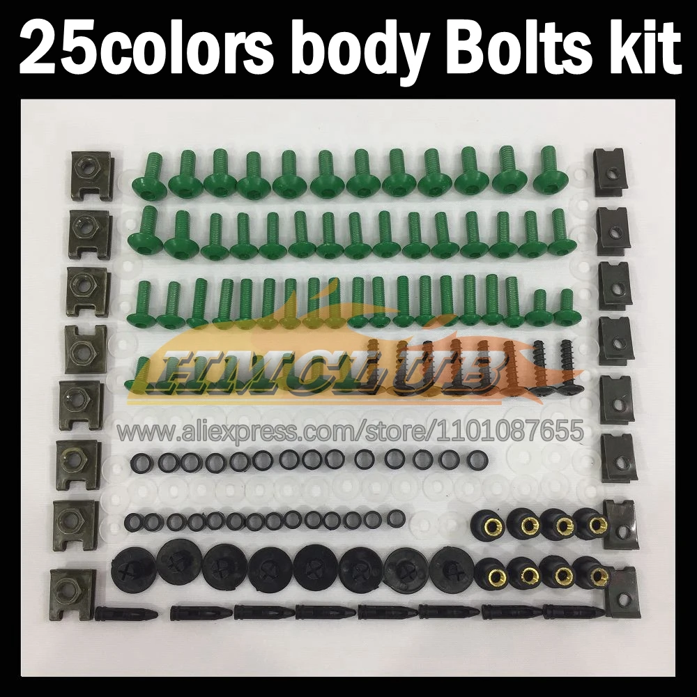 

268ps Full Screws Kit Body bolt For YAMAHA YZF-1000 YZF1000 YZF-R1 YZF R1 1000 CC YZFR1 00 01 2000 2001 Fairing bolts screw NutS