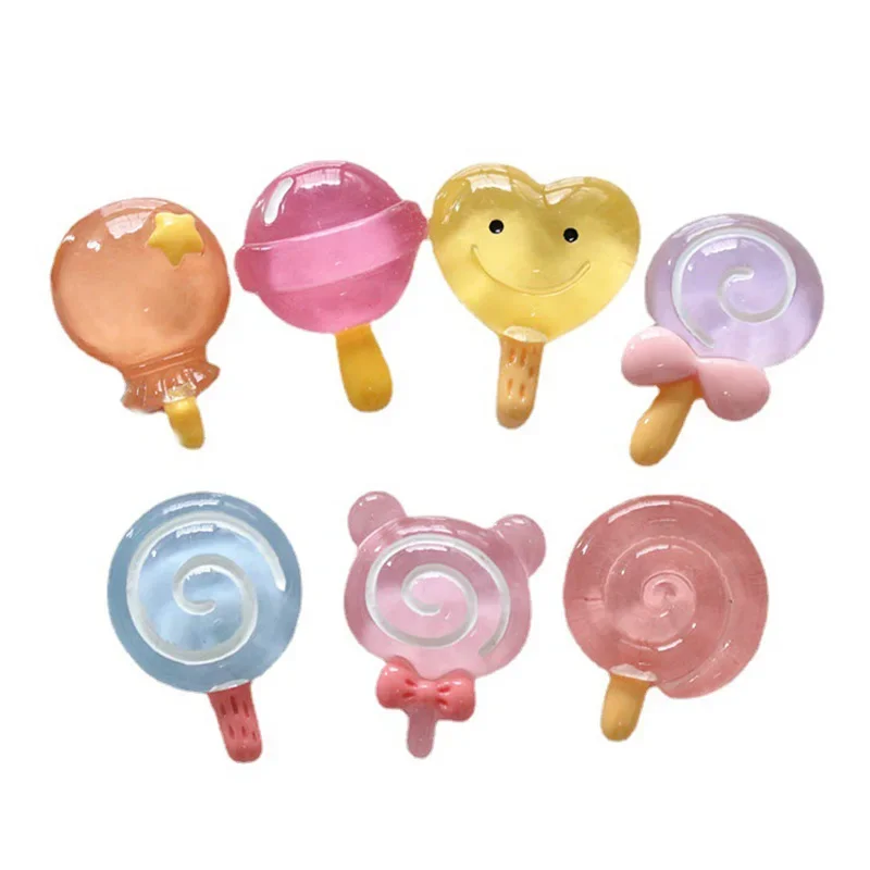 10 шт. прозрачные украшения для волос в виде леденца