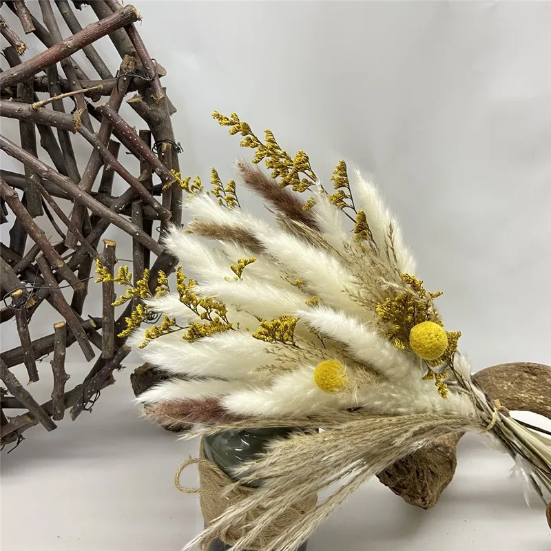 

Ins dried flower reed bouquet wedding decoration net red small reed home decoration pampas grass dried flower decoration