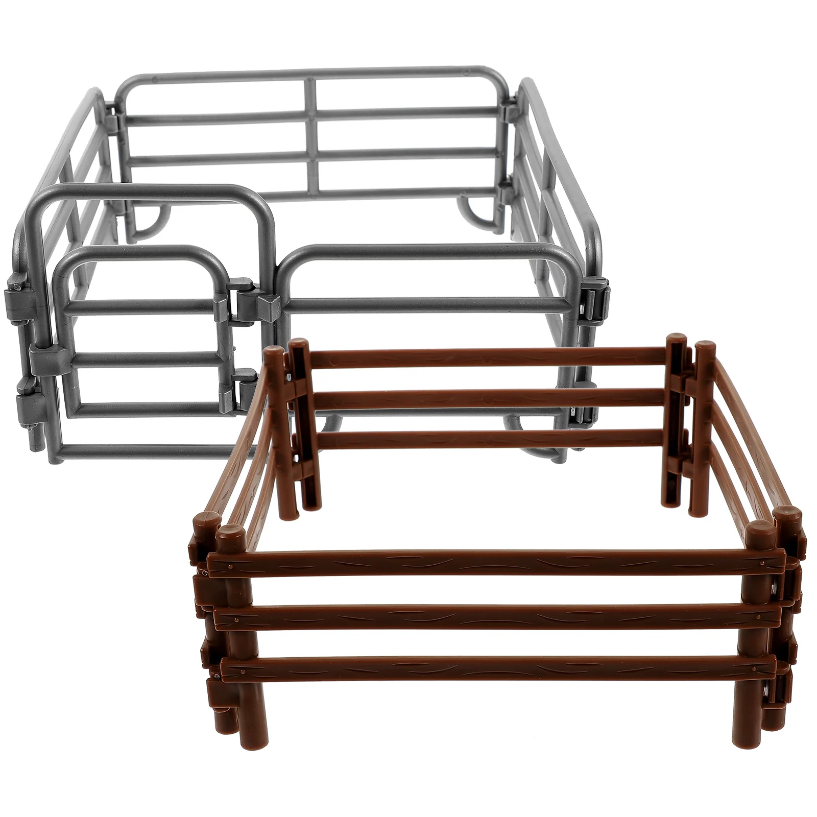 

2Pcs Simulated Farm Fence Farm Fence Model Simulated Farm Accessories Simulated Farm Fence Miniature Garden Fence