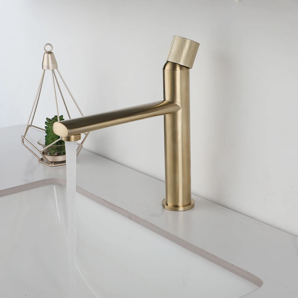 

Смеситель для раковины MEKKHALA матовый золото