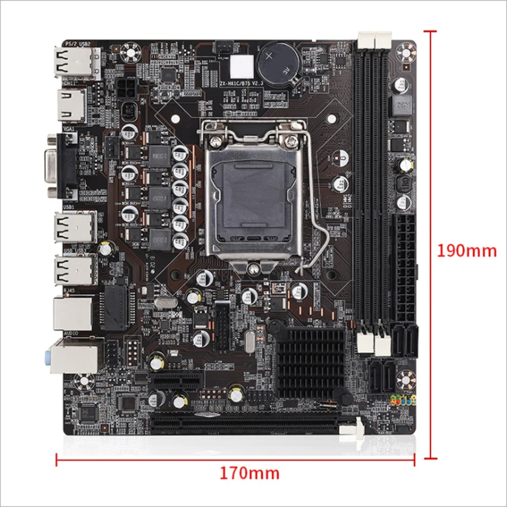 Материнская плата H61 LGA 1155 DDR3 память 16 гб Micro-ATX десктопная материнская для LGA1155 Socket