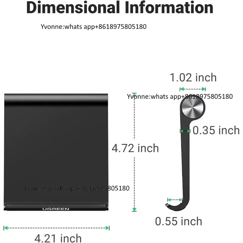 Регулируемая портативная подставка-держатель для планшетов iPad Pro 119.710.5, Air, Mini 5432, 171615141312, черная (art.: 3920dbd40684f) - 3920dbd40684f