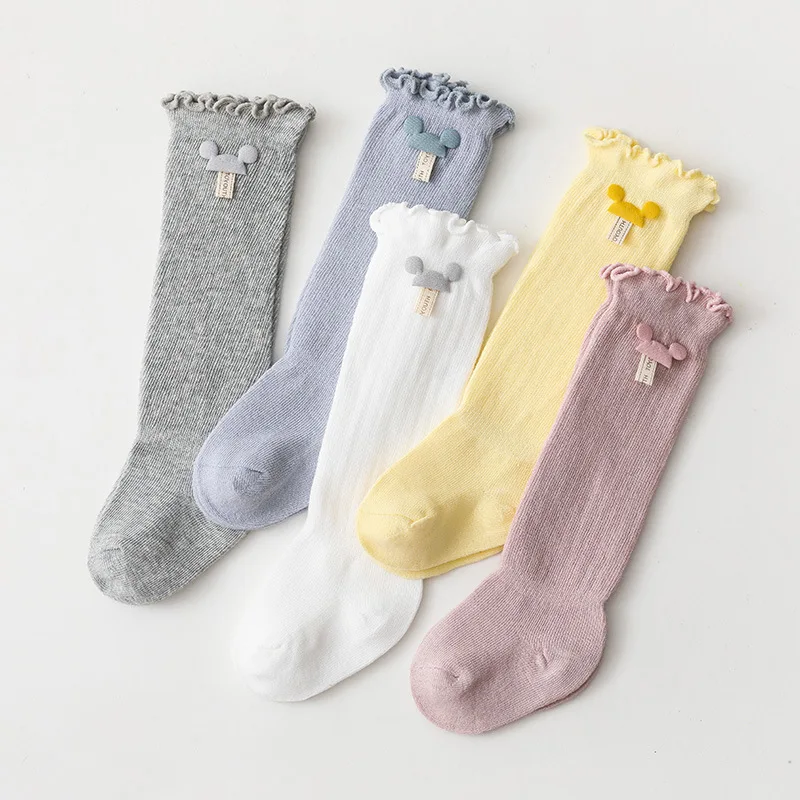 

Baby stockings spring knee-length baby socks cartoon spring and autumn long leg socks cotton mosquito socks children socks