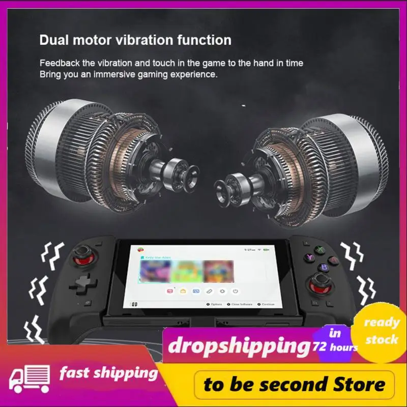 

Черный Вибрационный контроллер ручной захват взрыв соматосенсорный переключатель геймпад двойной мотор Вибрация Type-c Джойстик Геймпад 1 шт.