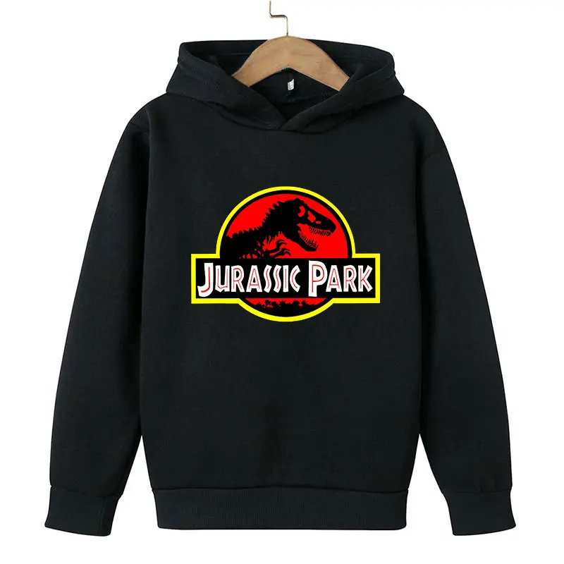 Jurassic Park Autumn Hoodie Dinosaur Kids Clothes Boys Clothes Girl Sweatshirt Cosplay Hoodies Jurassic World Kawaii clothes