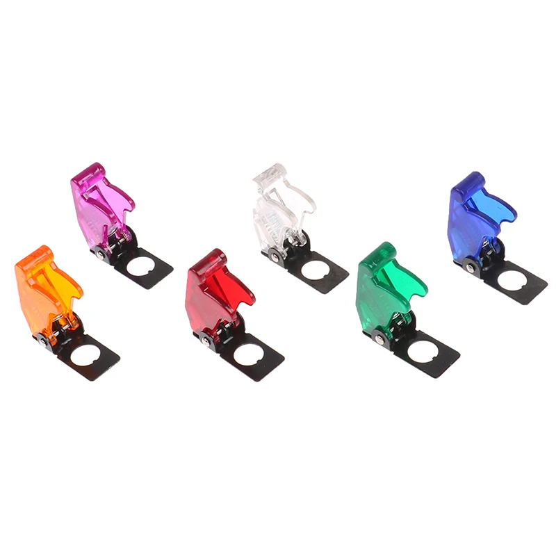 

1Piece Auto Car Boat Truck Illuminated Led Toggle Switch's Safety Aircraft Flip Up Cover Guard Blue Green Yellow Откидная Крышка