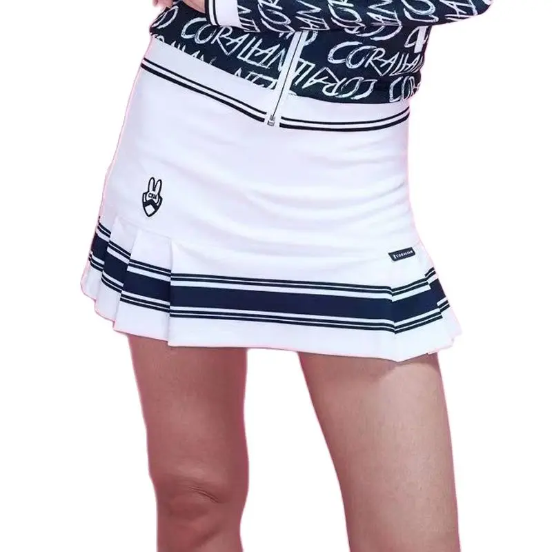 2023 Spring Autumn Golf Jacket For Women Golf Wear Sports Clothing Girls Tennis Skirts Set New Simple Fashion