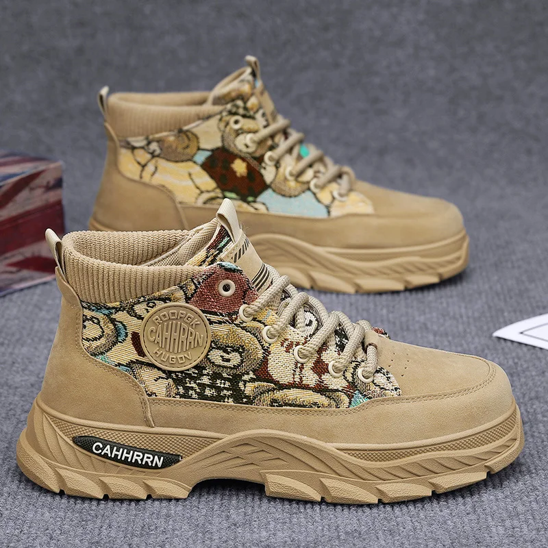 Ботинки CYYTL мужские кожаные повседневная обувь зимние ковбойские тактические