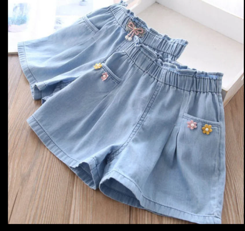 

Girls'Denim Shorts Are Loose And Thin In Summer