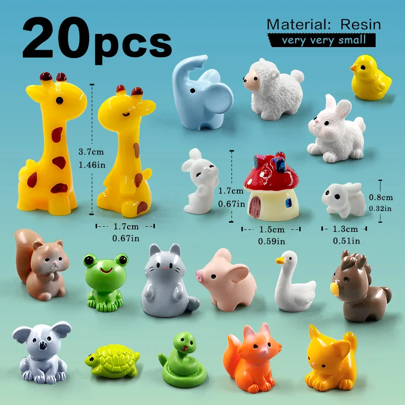 

Мини фигурки животных Mengyier 20 шт