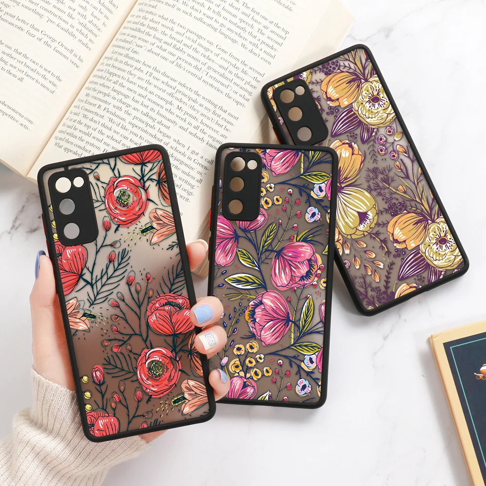 S23 Ultra Flower Case For Samsung S21 Case A53 A52S 5G A51 A32 A71 A72 A33 5G S20 FE S21 Plus S22 Ultra A12 A21S A50 A70 Cover