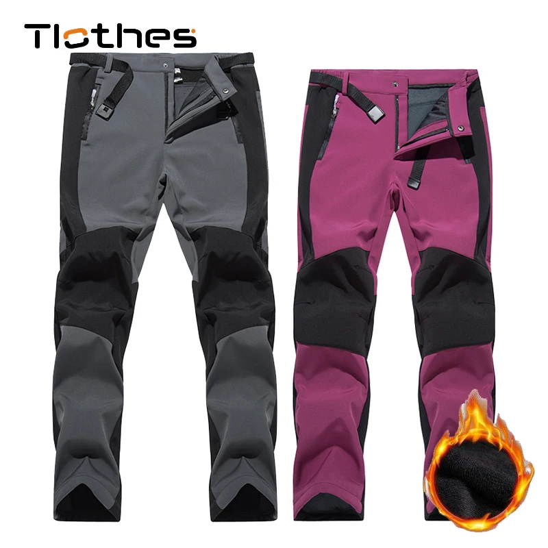 

Outdoor Fleece Warm Pants Women Men Sports Trekking Pants Mountain Climbing Camping Quick Dry Waterproof Windproof Pants Female