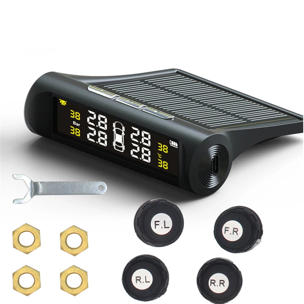 

Система контроля давления в шинах с ЖК-дисплеем, на солнечной батарее