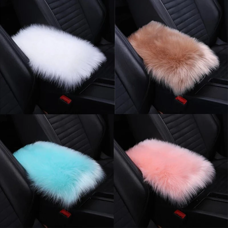 

Плюшевый автомобильный подлокотник, автомобильная центральная консоль, подлокотник, чехол, подлокотник, подлокотник, мягкая теплая мехова...