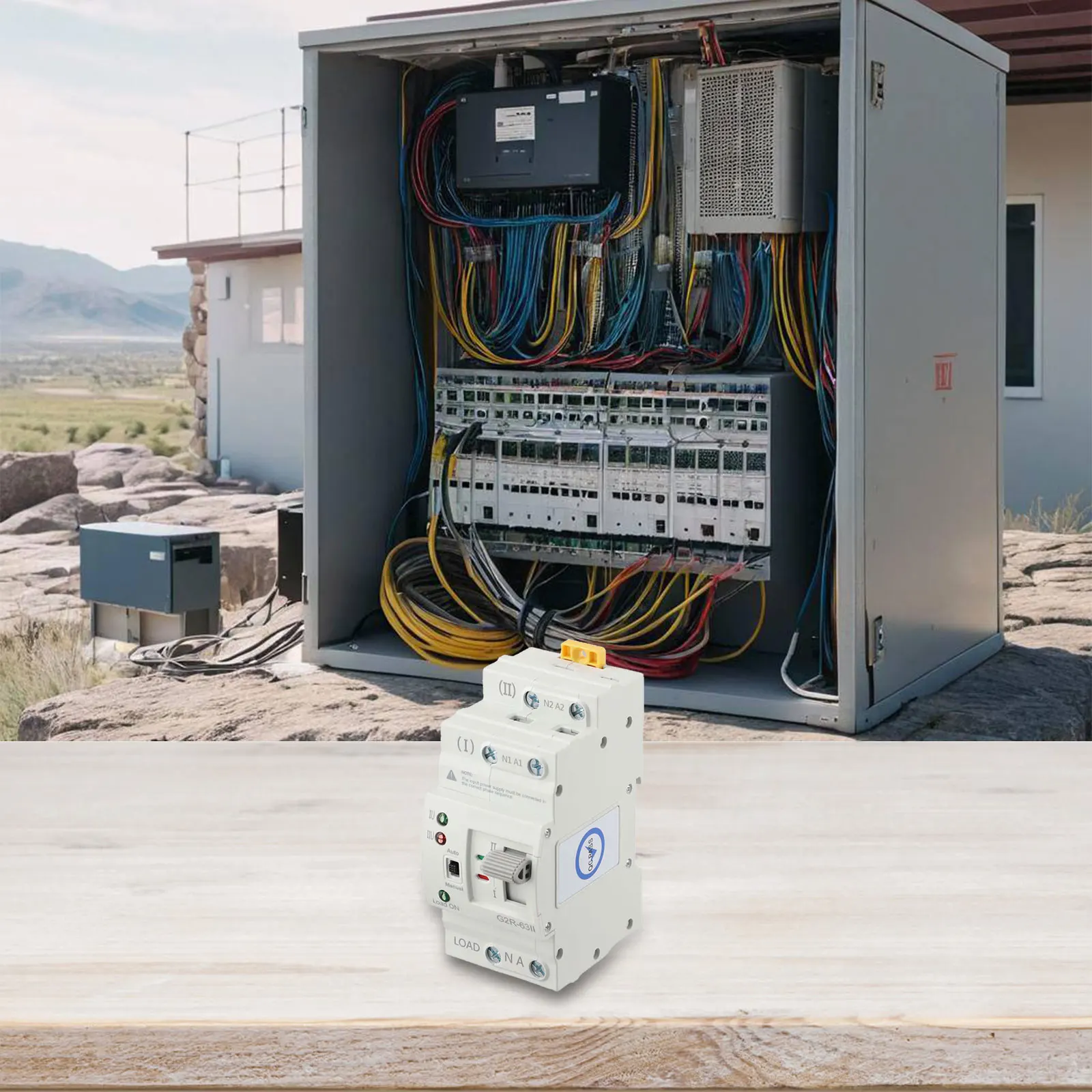 A-TS двойной мощный автоматический электрический резервный переключатель 2P 63A 220 В