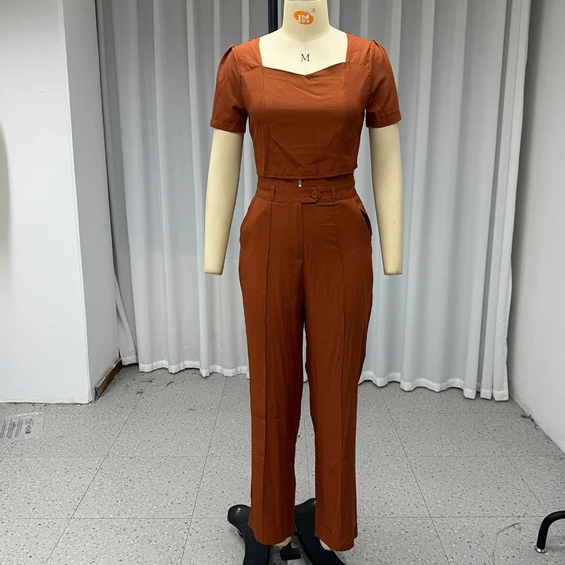 Wefads женский комплект из двух предметов летний повседневный однотонный топ с