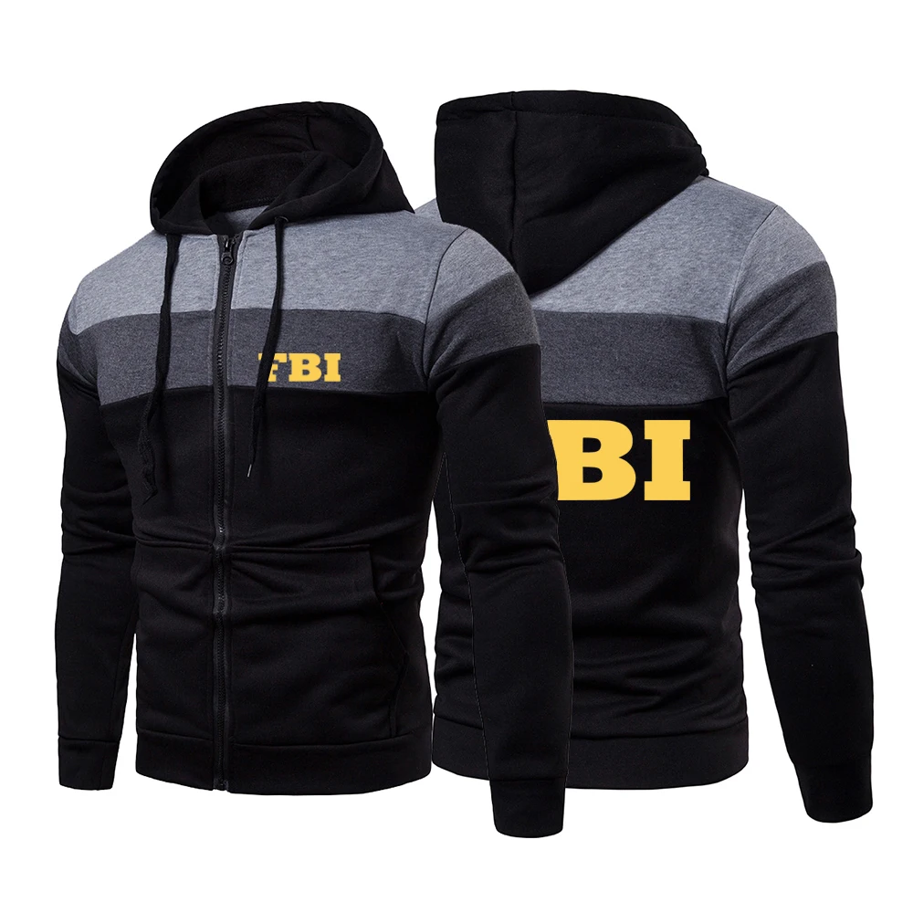 

Мужская Новая весенне-осенняя модель FBI 2021, свитшоты с длинным рукавом и вышивкой трех цветов, куртки на молнии, пальто, топы
