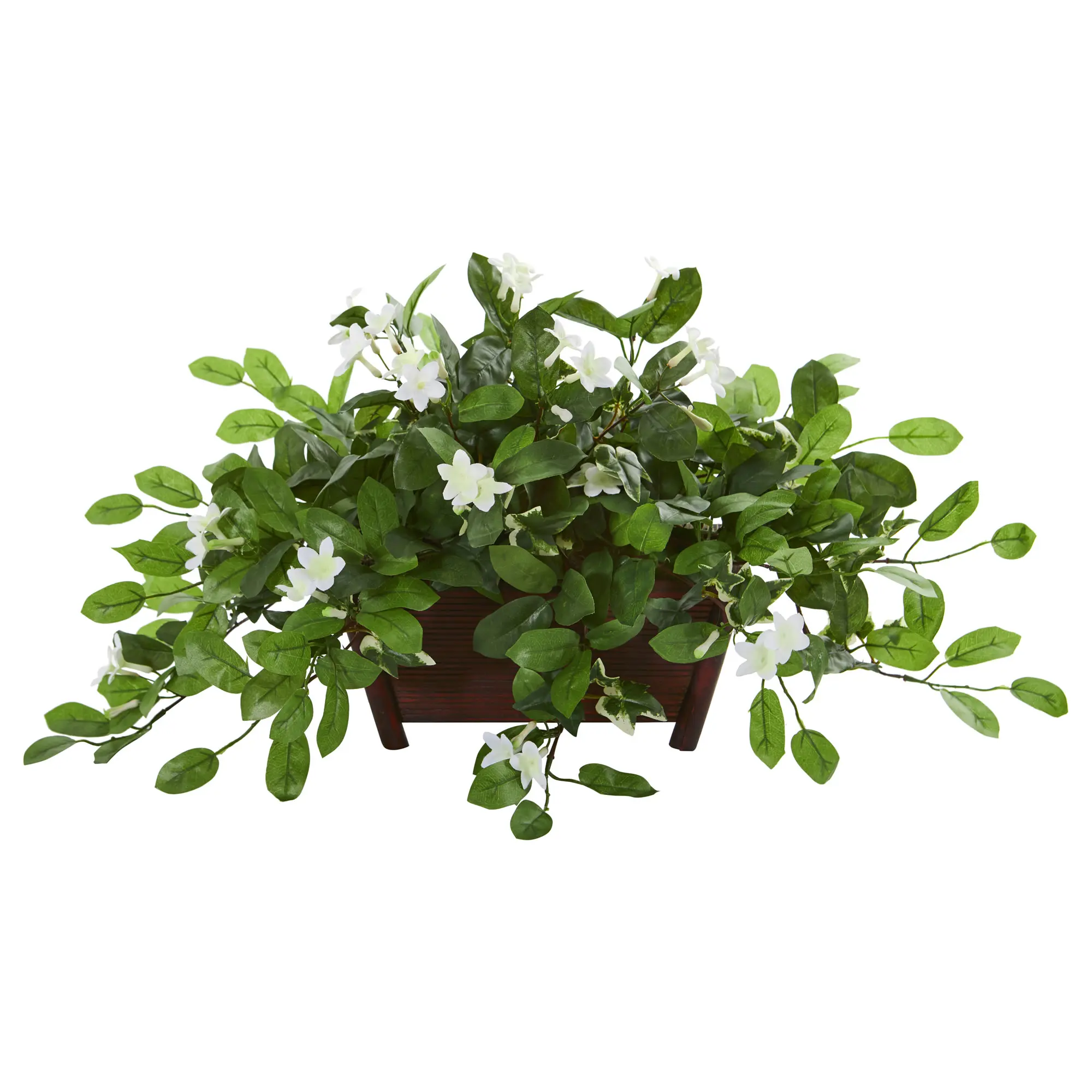

Plastic 14" Mix Stephanotis Artificial Plant in Decorative Planter, Green