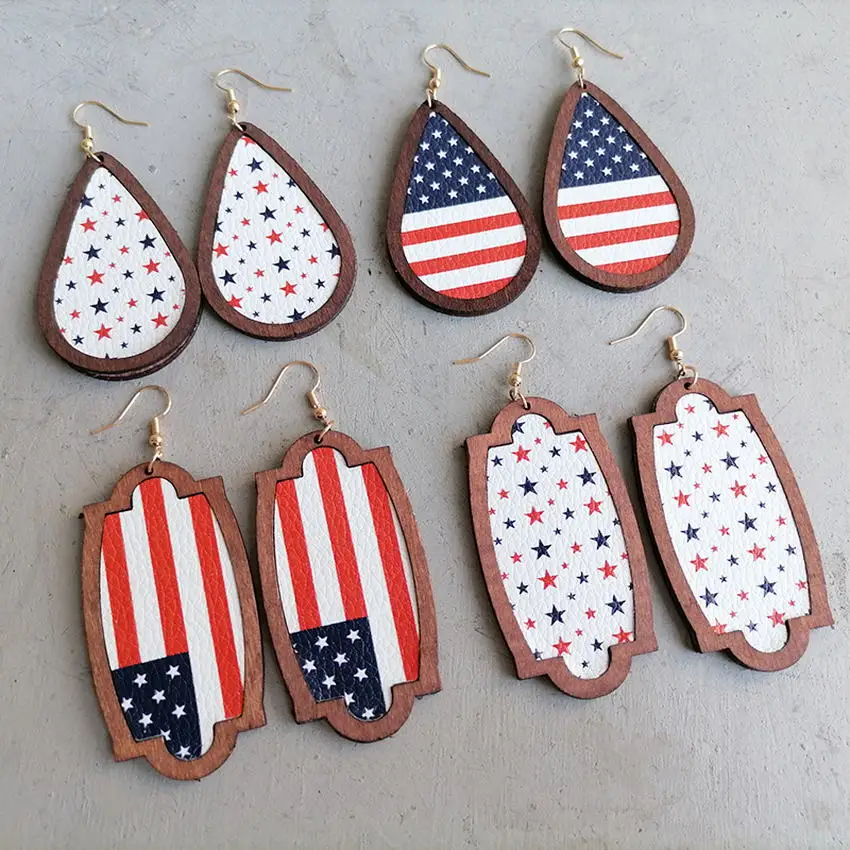 Серьги 4 июля в США патриотические ювелирные изделия для женщин новинка 2022