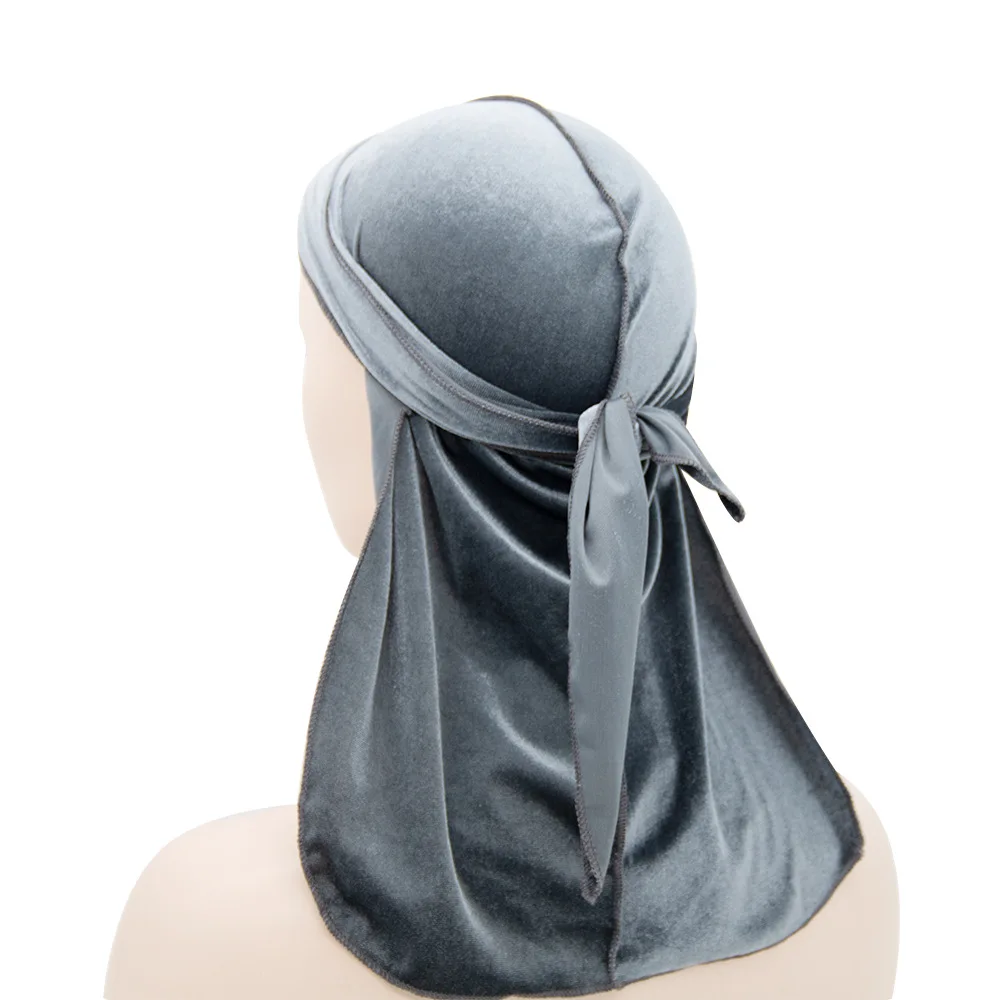 Повязка на голову унисекс атласная дышащая с длинным хвостом для мужчин и женщин