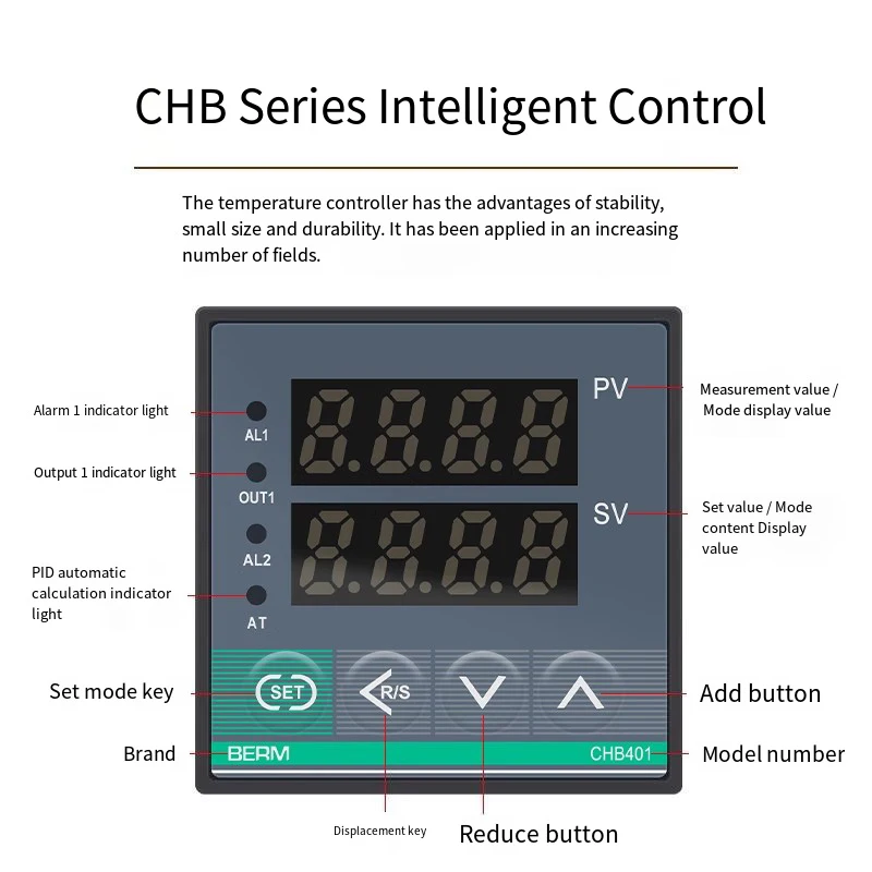 Фото Интеллектуальный цифровой терморегулятор CHB401 CHB402 CHB702 CHB901 CHB902 с ПИД-регулятором, реле, SSR и логическим выходом 220В 12В №3