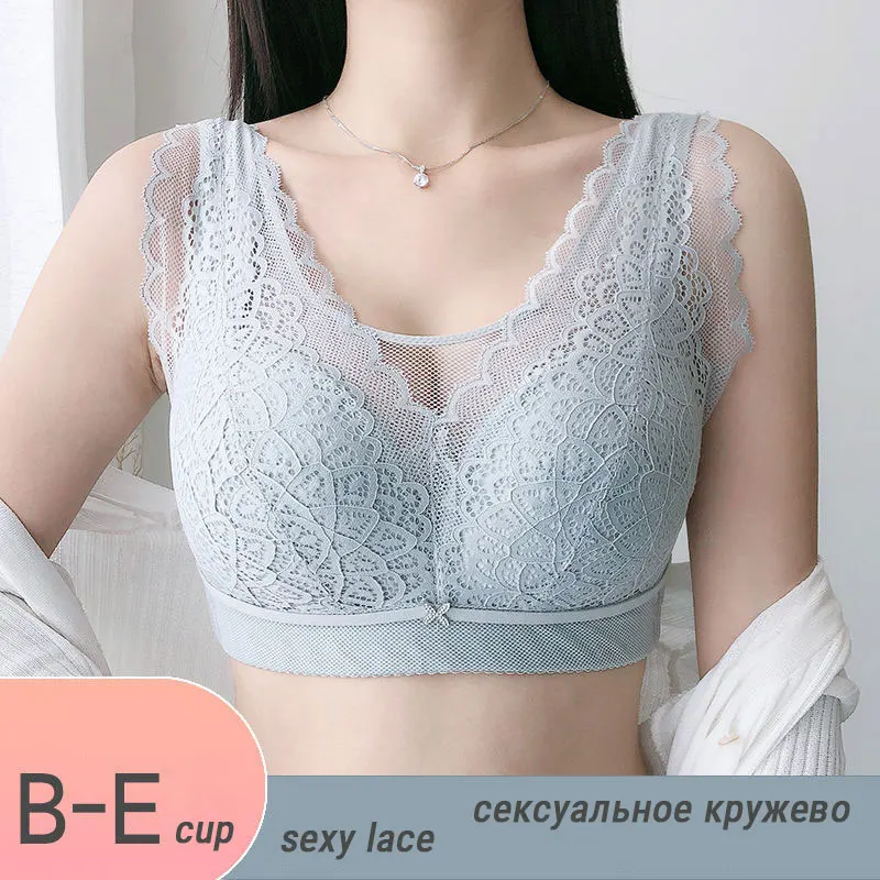 

Женское тонкое кружевное нижнее белье, бюстгальтеры большого размера для женщин, бюстгальтеры пуш-ап, сексуальные бюстгальтеры без кронште...