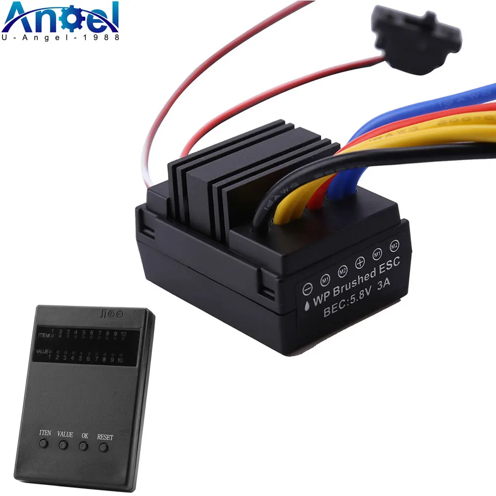 

WP-880 80A ESC 1/10 1/8 WP Crawler Brush Brushed 80A 1080 Electronic Speed Controller Waterproof DESC ESC with Program Card