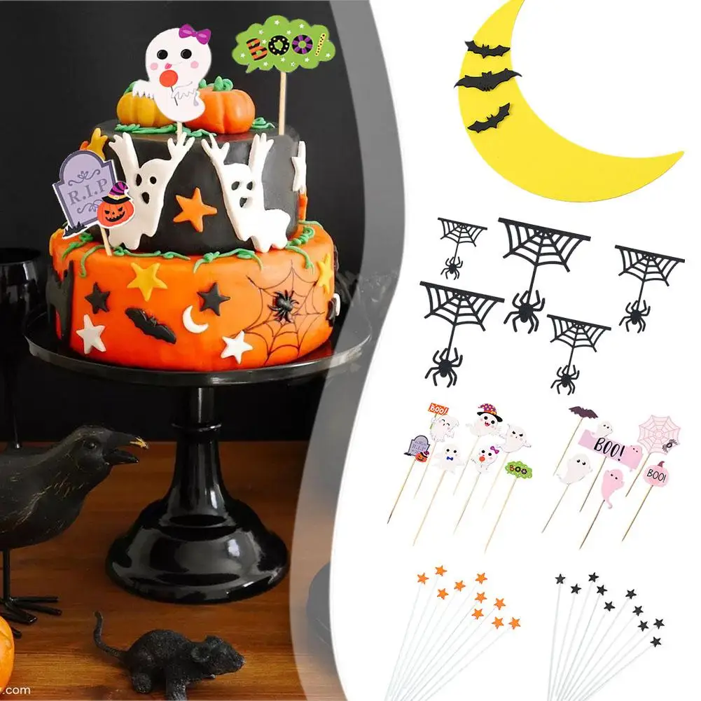 

Halloween Cake Topper Decoration Cup Cake Deco Halloween Kids Party Tools Favors Decorating Toppers Cupcake Supplies Cake H4Z5