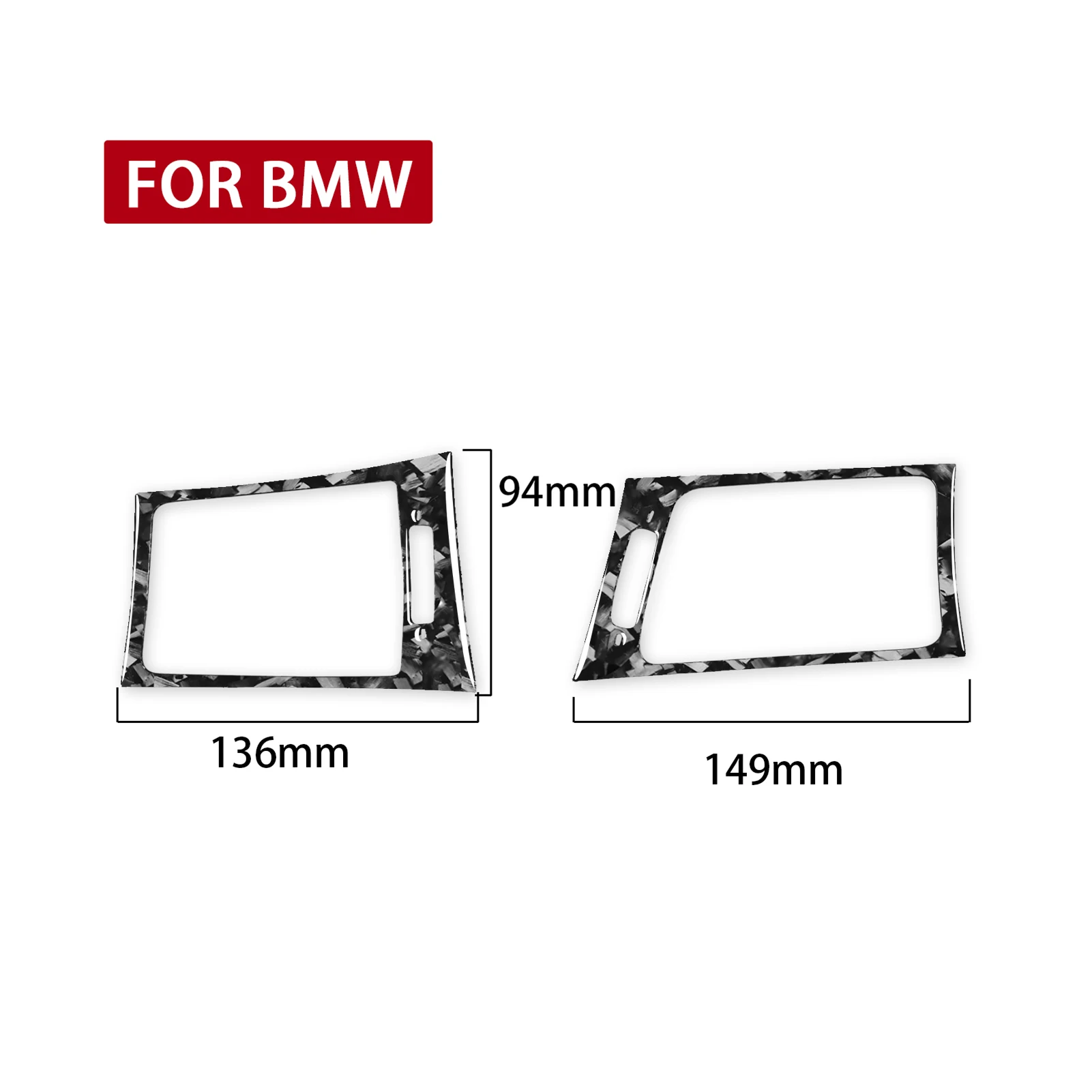 Фото Для BMW X3 F25 2011-2017, X4 F26 2014-2017: накладки на боковые воздуховоды кондиционера из кованого карбона, аксессуары для интерьера, наклейки. №5