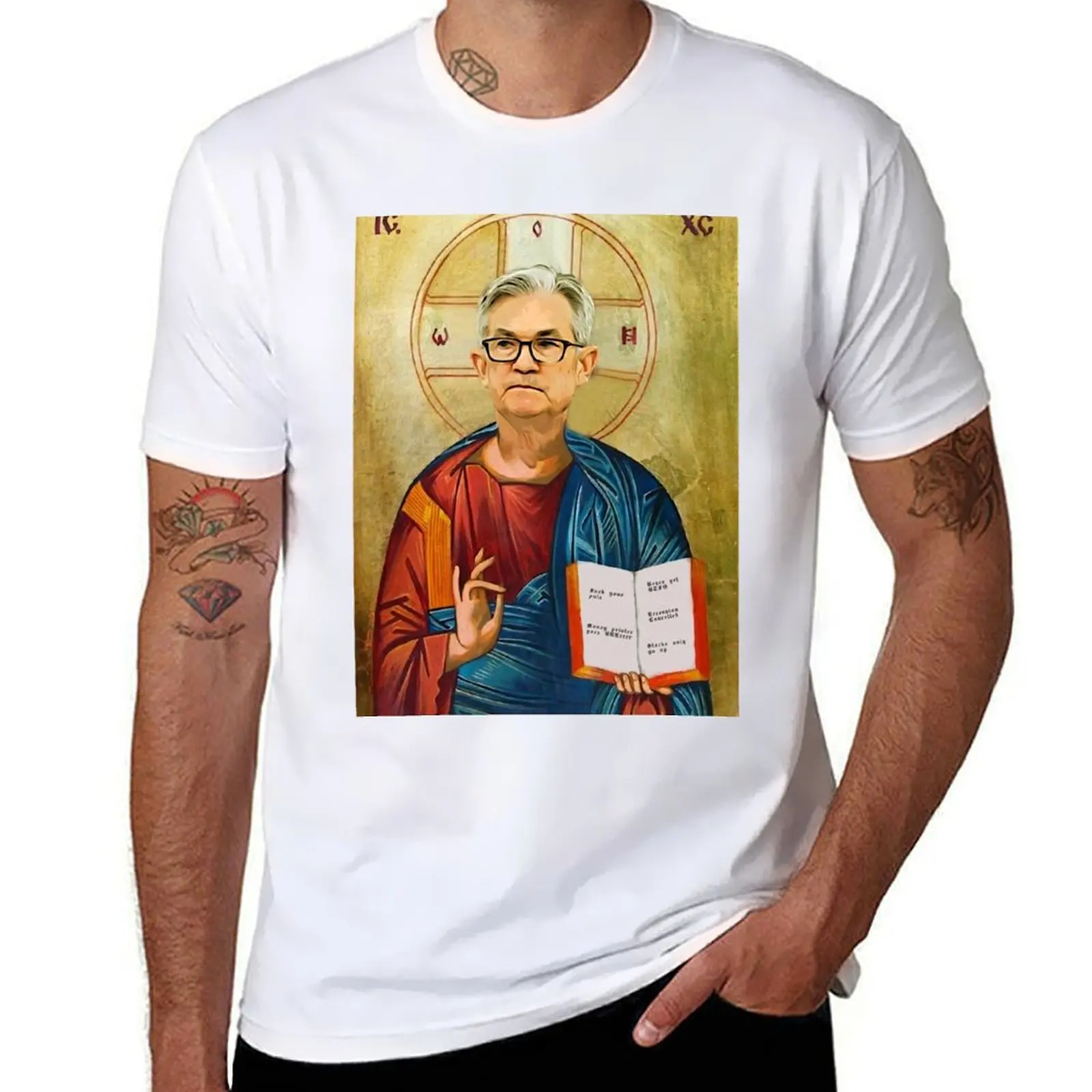 Футболка Wall Street Bets WSB Reddit Jerome Powell JPOW Fed Holiness Money go Brrrr роскошные мужские футболки для