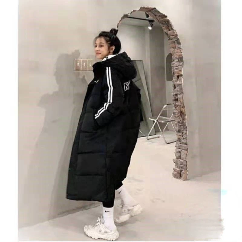 New Winter Coat for Women Parkas Jackets Long Hooded Cotton Padded Jacket Korean Fashion Men's Jacket Couple Clothing Loose