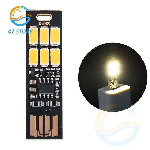 

Gaqqee Портативная мини-лампа для чтения USB 6 LED 5V