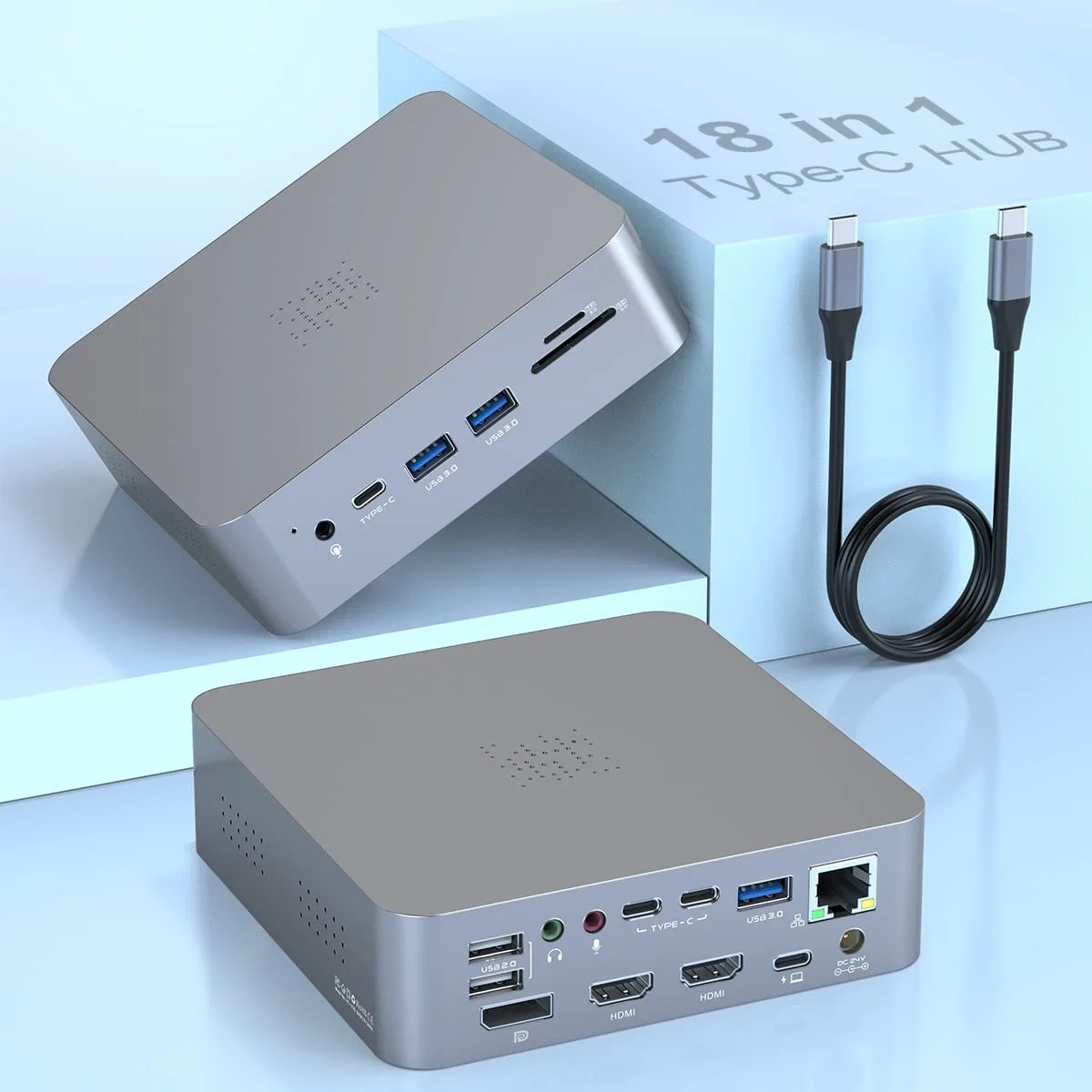 

Док-станция с тремя мониторами и портами USB Type-C