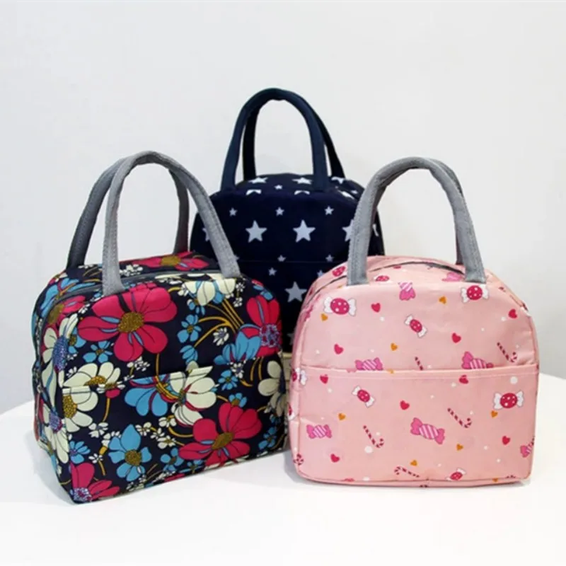 Tote Bag With Front Pocket Lunch Box Lunch Bag For Women Men Adults Girls Work Hiking Picnic