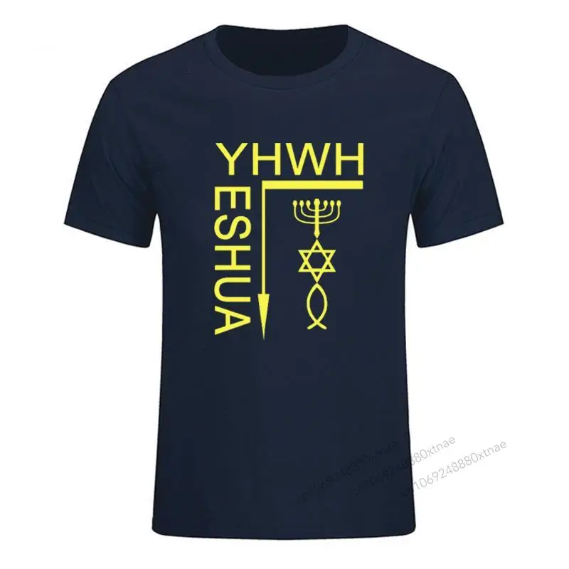 

Summer Harajuku T Shirt Men Yeshua Yahweh Christian Religious Jesus Christ Spiritual Faith Follower Printing 100% cotton T-shirt