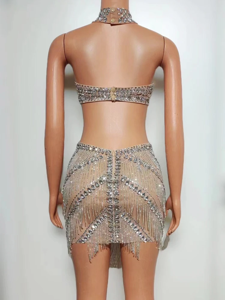 Блестящее женское прозрачное Сетчатое платье с открытой спиной