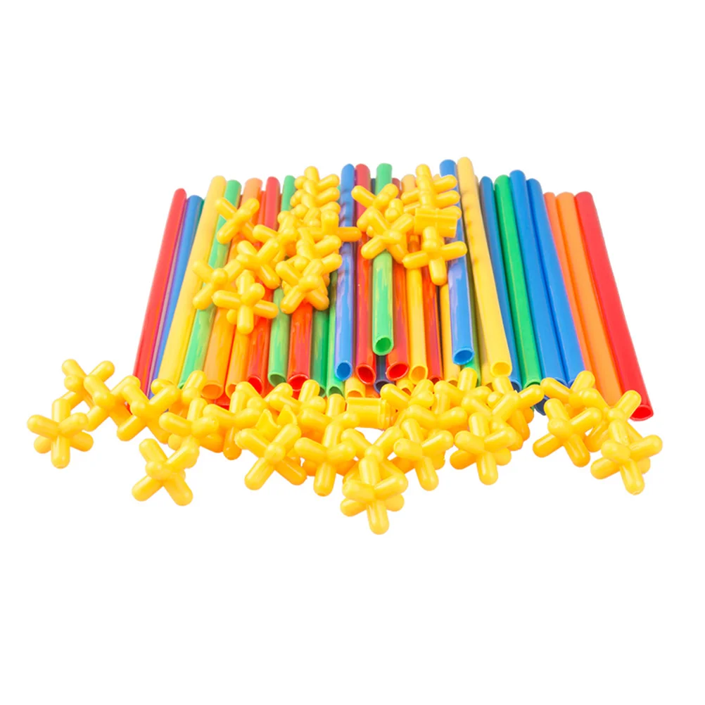 

Straw Construction Toy Construction Toy Building Blocks Kids Straw Blocks Stitching Building Flakes Straw Tube Building Toys